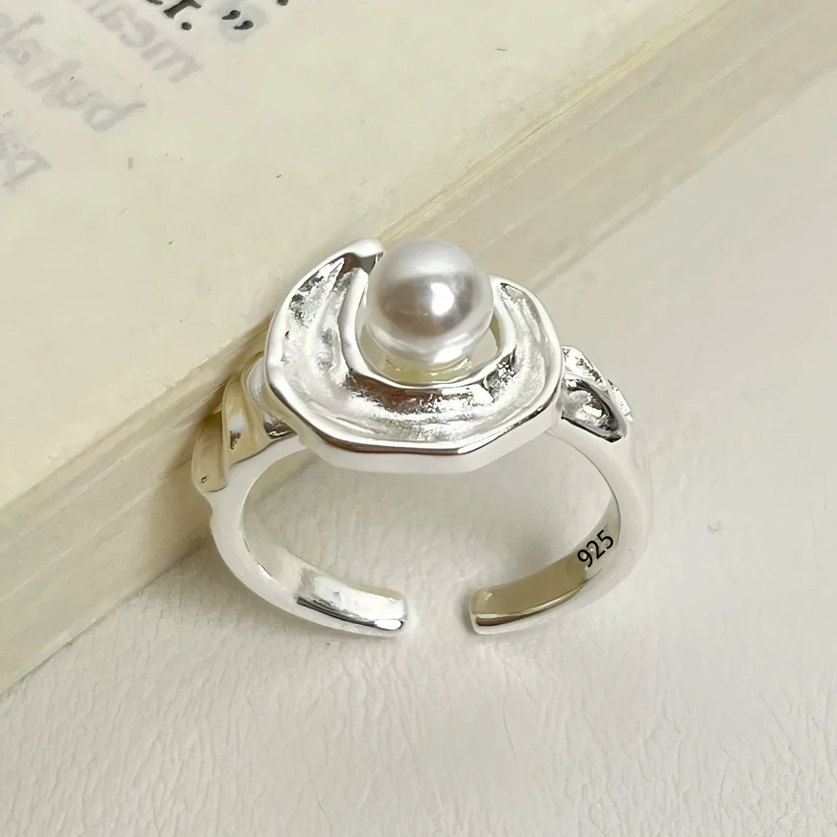 925 Sterling Silver Rings for Women Couple Minimalist Handmade Simple BIg Ring Party Jewelry Gift Prevent Allergy