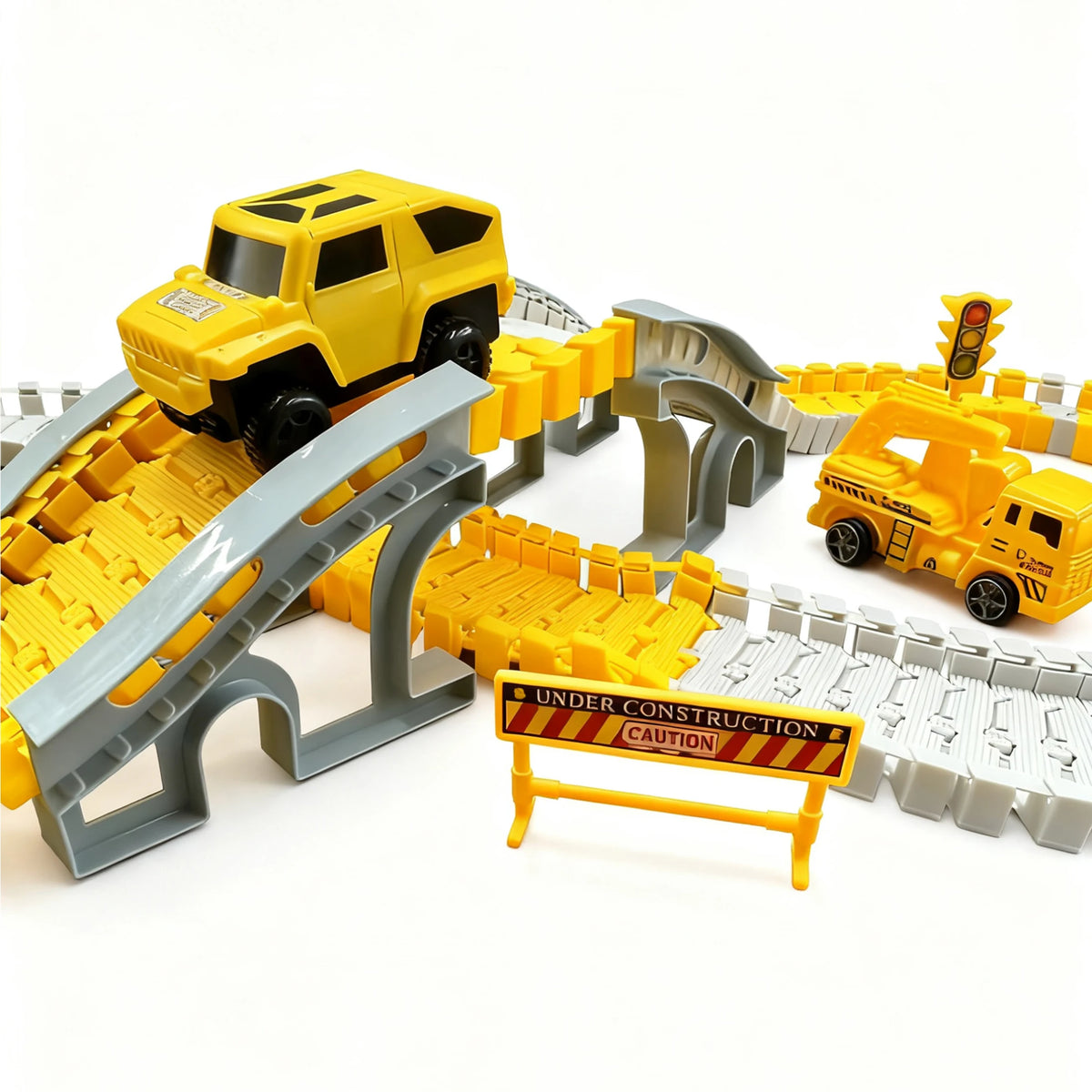 137pc Boys Halloween Christmas Gifts DIY Car Track Assemble Puzzle Toys Parent-Child Interactive Building Toys Family Party Toys