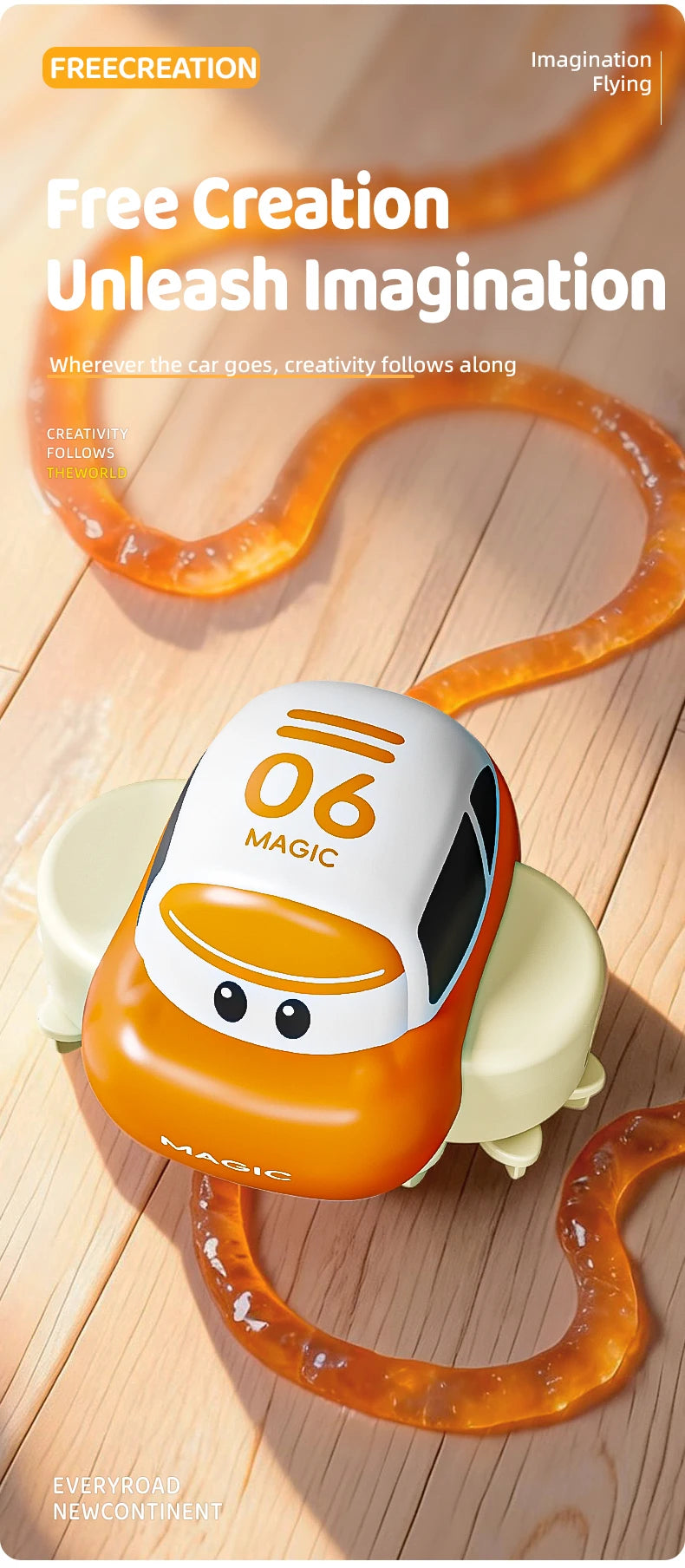 DIY Assemble Variable Track Toy Car, Educational Electric Mini Car with Crystal Mud Track, Magical Dream Changeable Track Toys