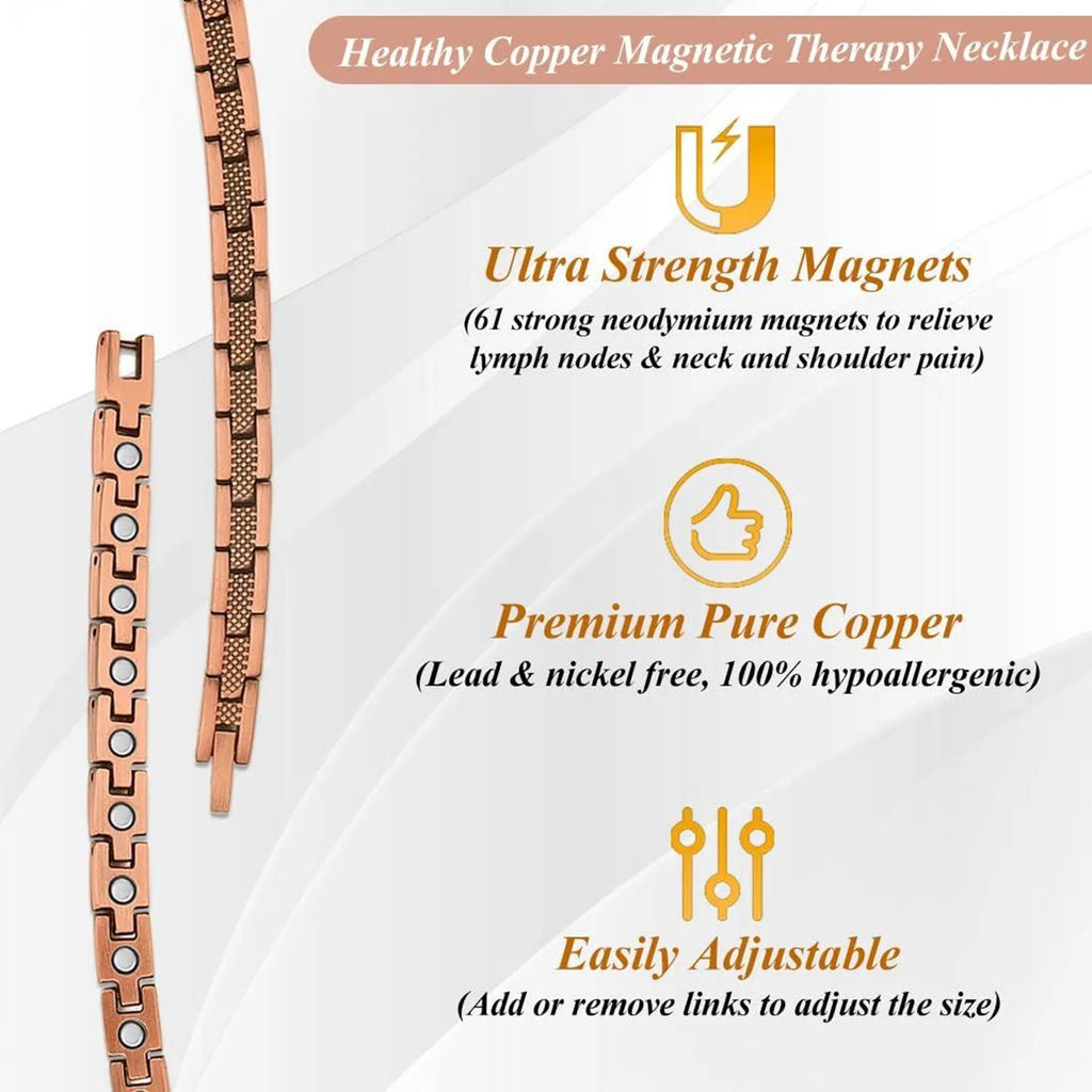 ARADOO Serpentine Luxury Pattern Pure Copper Necklace for Men Women Premium Collar Jewelry Gifts
