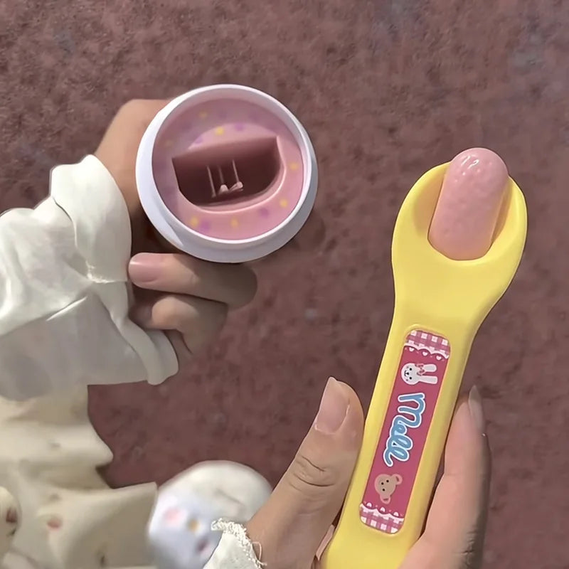 2025 New Food Pudding Feeding Toy Desktop Ornament Cute Pink Jelly Strawberry Pudding Set Ornaments Models For Kids Girls