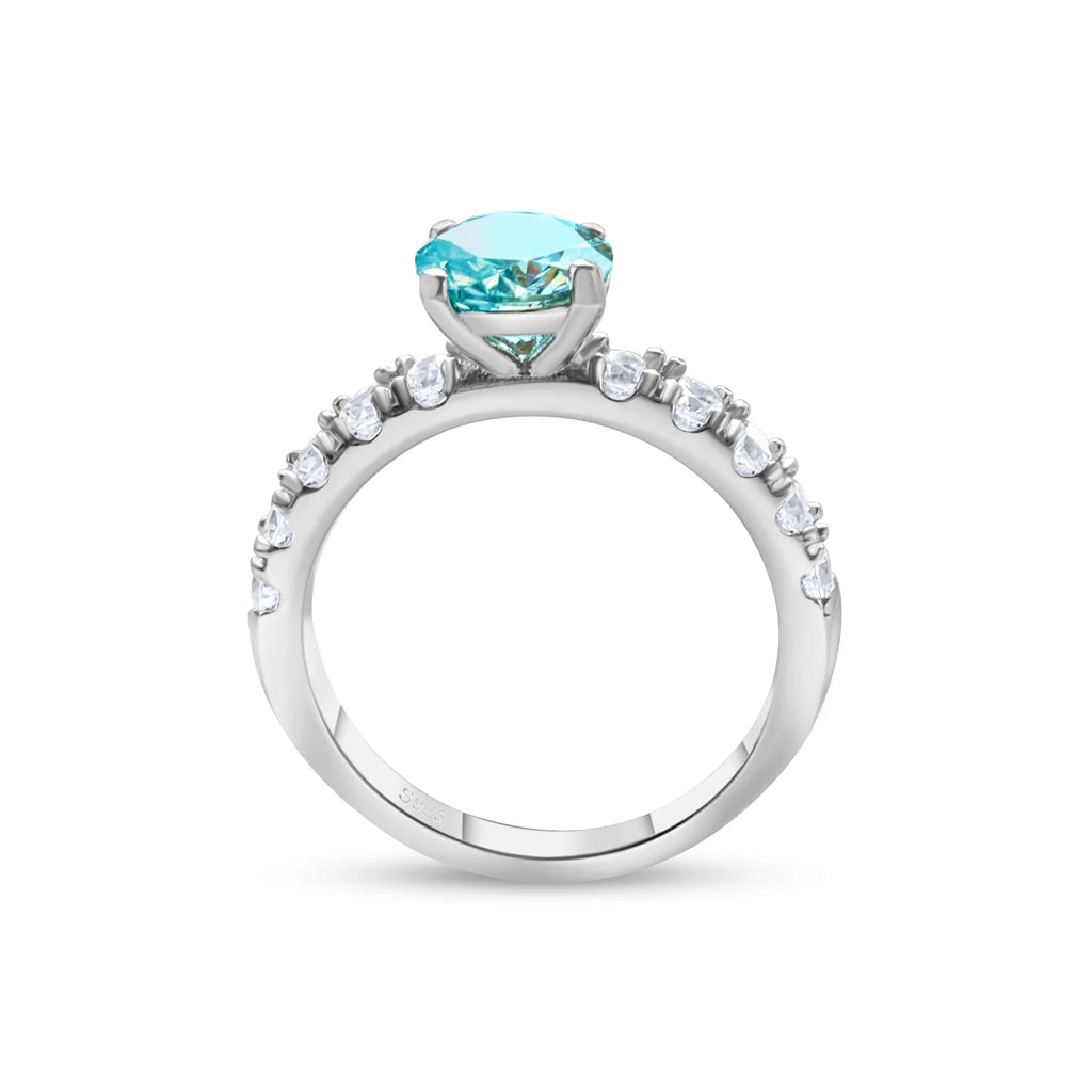 1.0 Carat Simple Design Moissanite Ring with 4 Claw S925 Sterling Silver Women's Engagement Band Fashion Fine Jewelry Gift