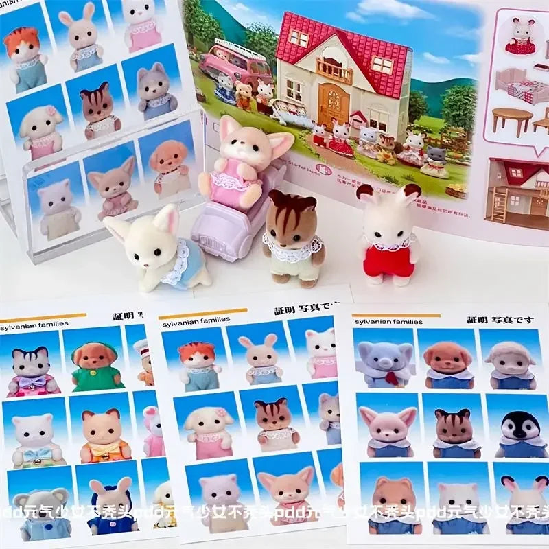 Sylvanian Families High-looking cute ID photo sticker mobile phone hand account decoration waterproof DIY sticker big head photo