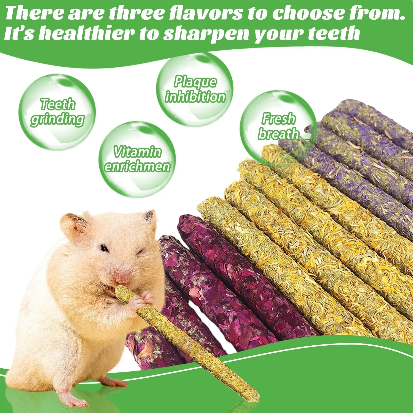 1-5PCS Teeth Grinding Sticks Rabbit Hamster Snack Rabbit Snacks Petal Grass Snacks And Grinding Teeth Sticks Teeth Grinding Toys
