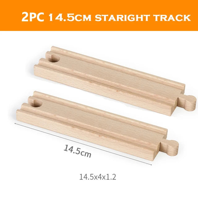 Wooden Train Track Racing Railway Toys All Kinds Wooden Track Accessories Fit for Biro Wood Tracks Toys for Children Gift