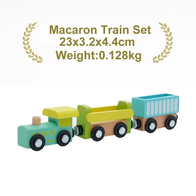1pcs Magnetic Train Toys Wooden Train Locomotive Car Truck Railway Accessories Fit for Wooden Tracks Toys Gifts