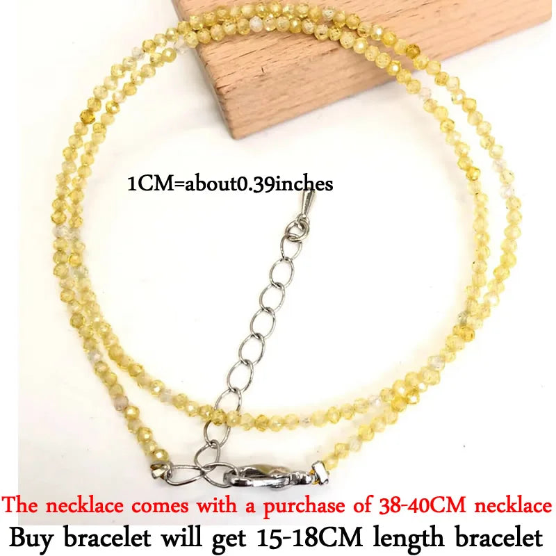 2024 New Boho 2mm Natural Stone Crystal quartz Necklace Bracelet Small Chain Ladies Fashion Accessories Charm Jewelry Accessorie