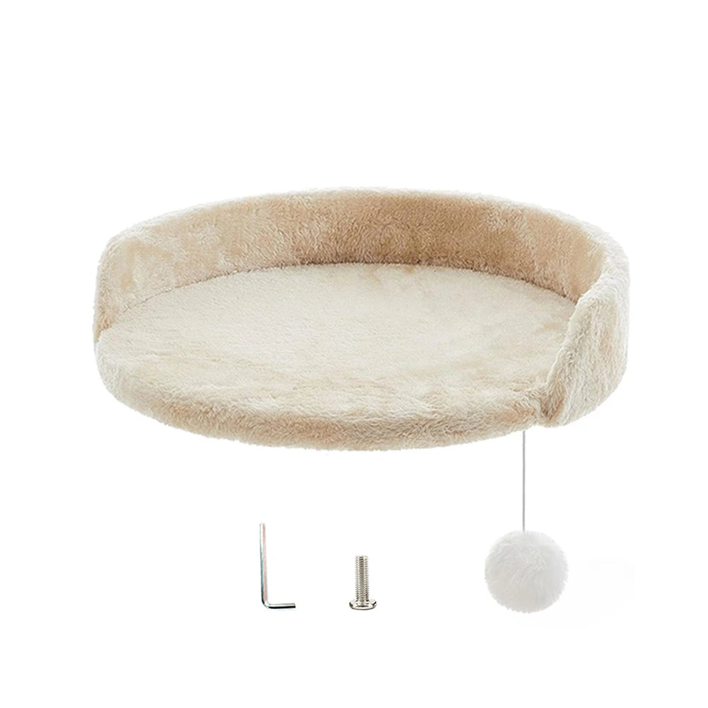 35cm Soft Plush Cat Tree Replacement Platform, Universal Cat Tree Accessories with Hanging and Installation Tools