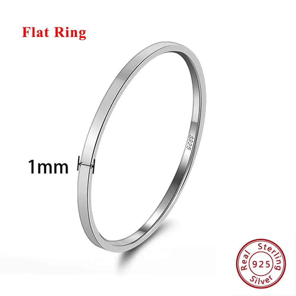 Effie Queen Fashion 925 Sterling Silver Ring Perfect Polished Simple Design Unisex Jewelry Propose Wedding Jewelry Gift APR33