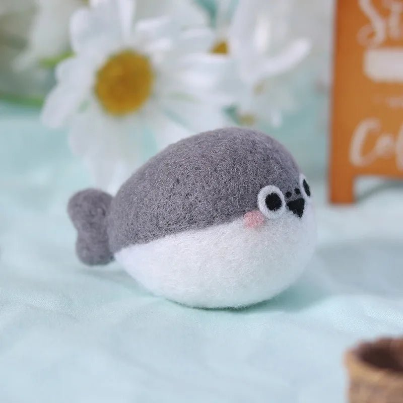1PC Cute Animal Capybara Non-finish Wool Felting Material for DIY Doll Pendant Gifts Animal Handmade Arts Crafts Wool Felt  Kit