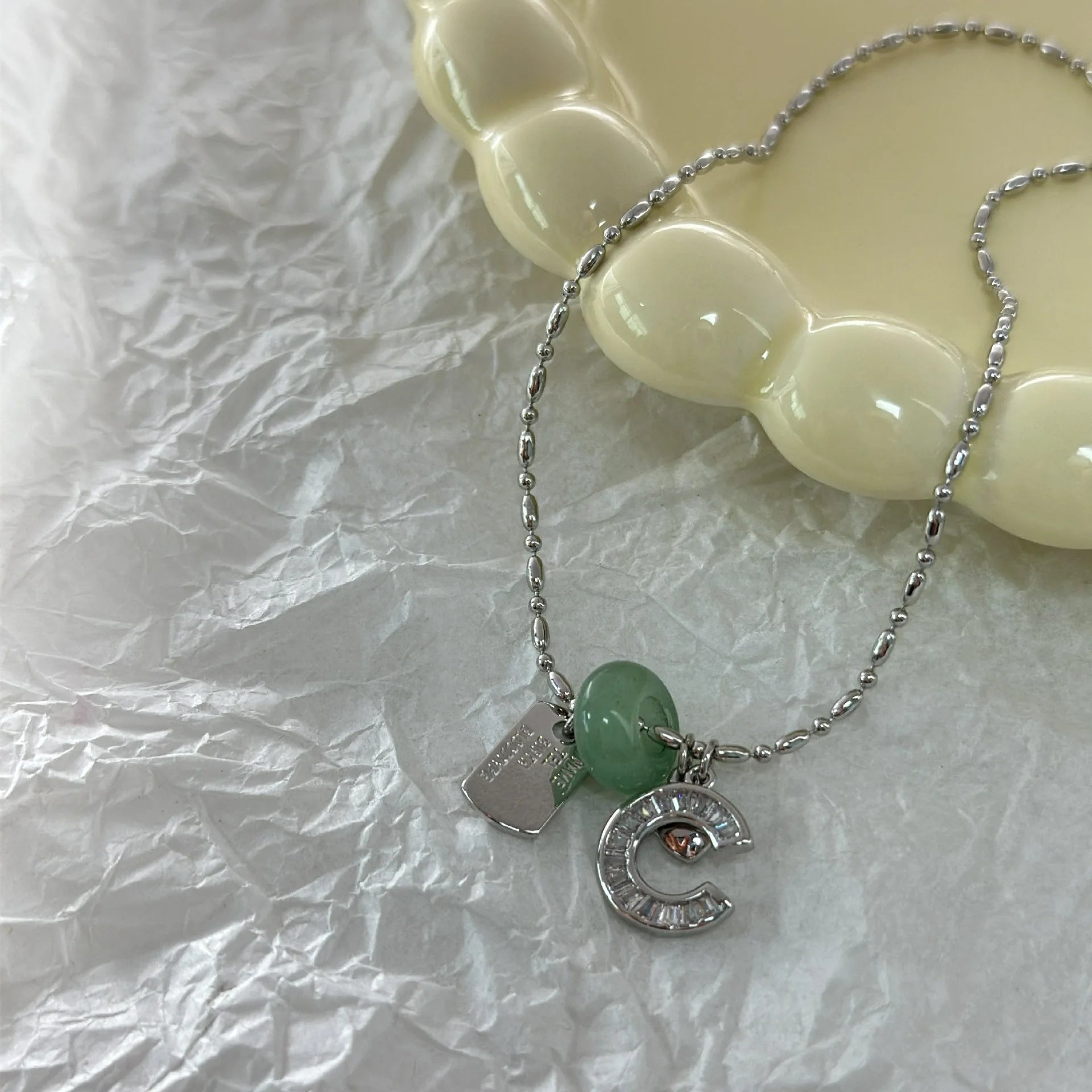 VENTFILLE 925 Sterling Silver Zircon Love Heart Necklaces for Women Girl Moon Luck Hotan Jade Jewelry Dropshipping