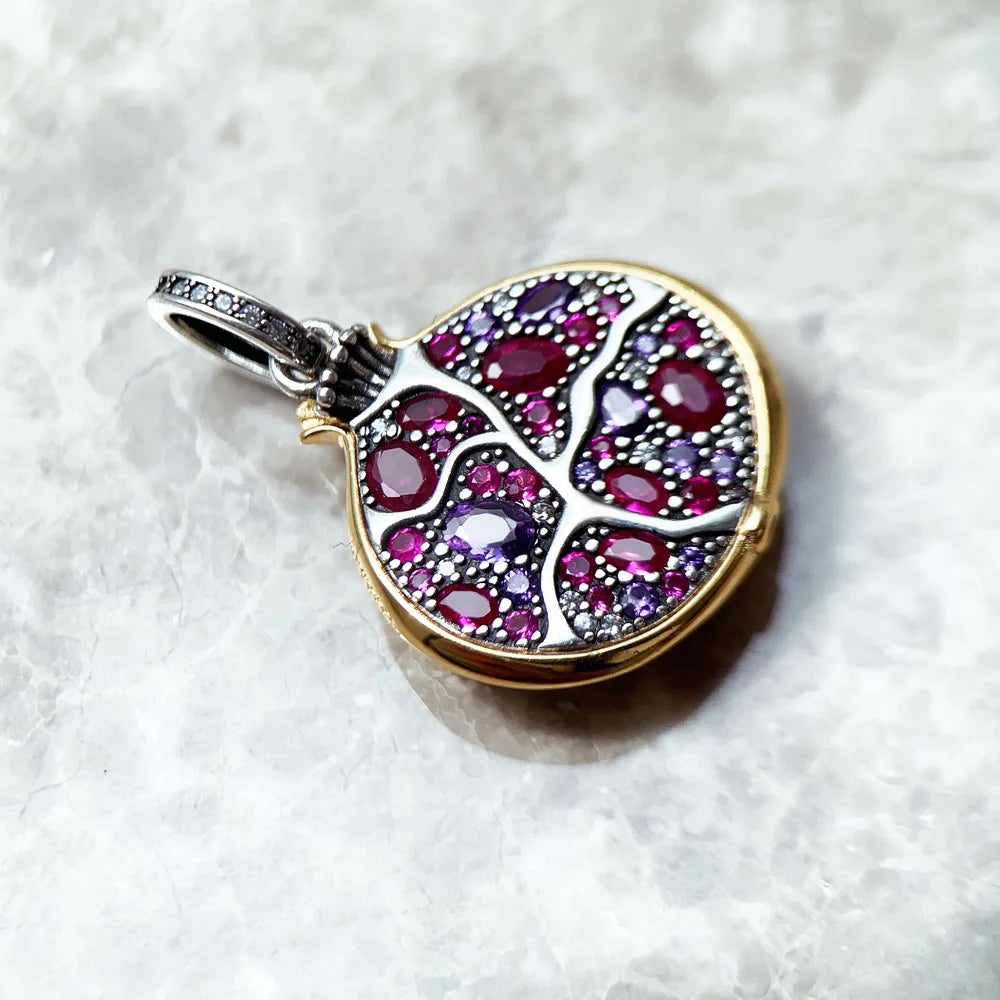 Pendant Pomegranate Tree Flower Bird Butterfly Dragonfly Cat Koala Brand New Jewelry Europe 925 Sterling Silver Gift For Woman