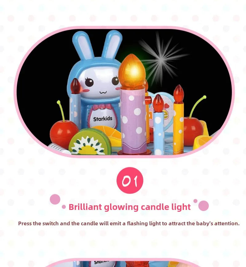 Children Pretend Cake Goodies Play Simulated Kitchen Toys Plastic Cutting Food Kids Toy Object Cognition Boys Girl Birthday Gift