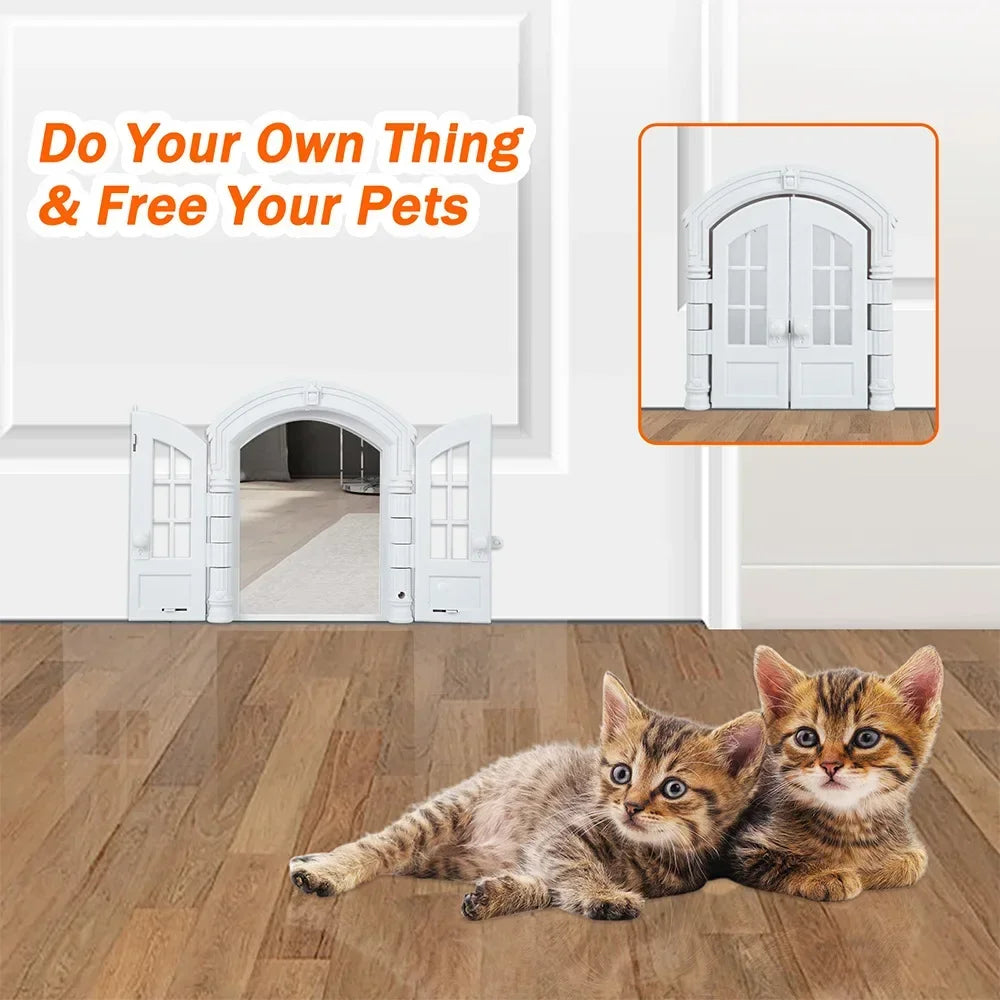 Pet Door 1PC Cat and Dog Doorway Stopper Entry Fence No Flap Door Stopper Pet Kennel Hole House Pet Supplies