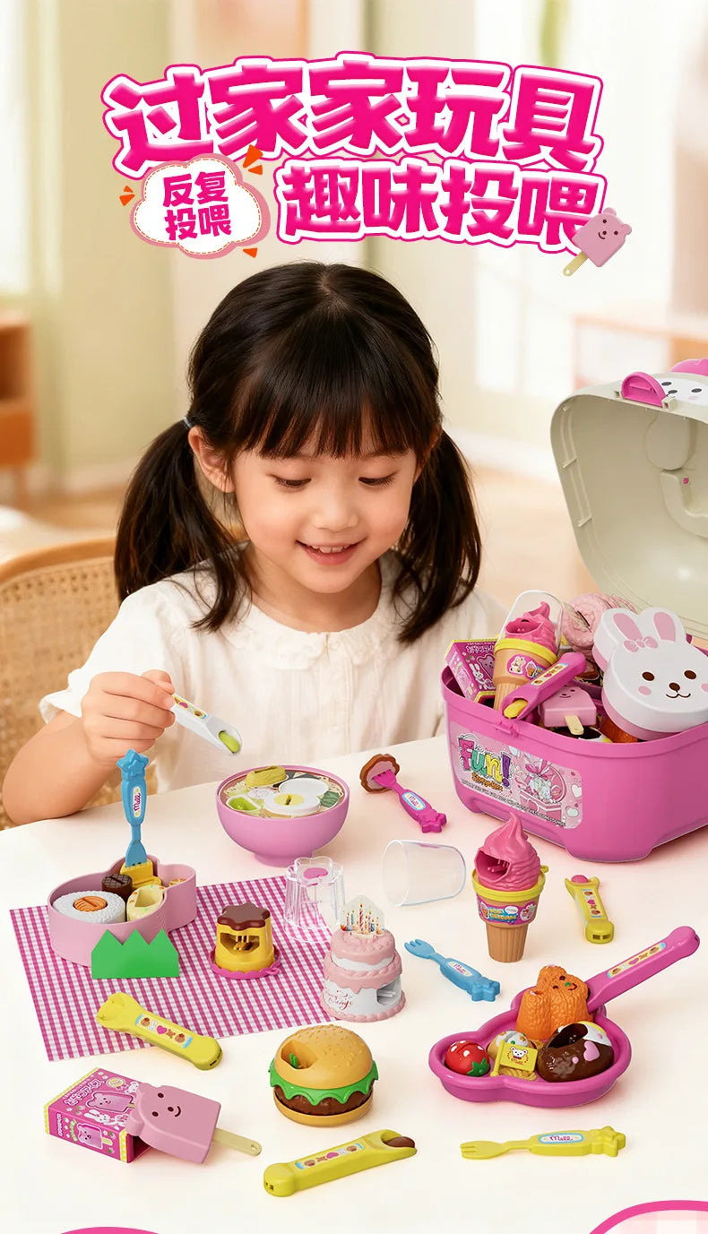 NEW Food Feeding Pudding Feeding Toy, Role Play Early Education Children's Play Kitchen Toys, Fun and Stress Relieving,Girl Gift