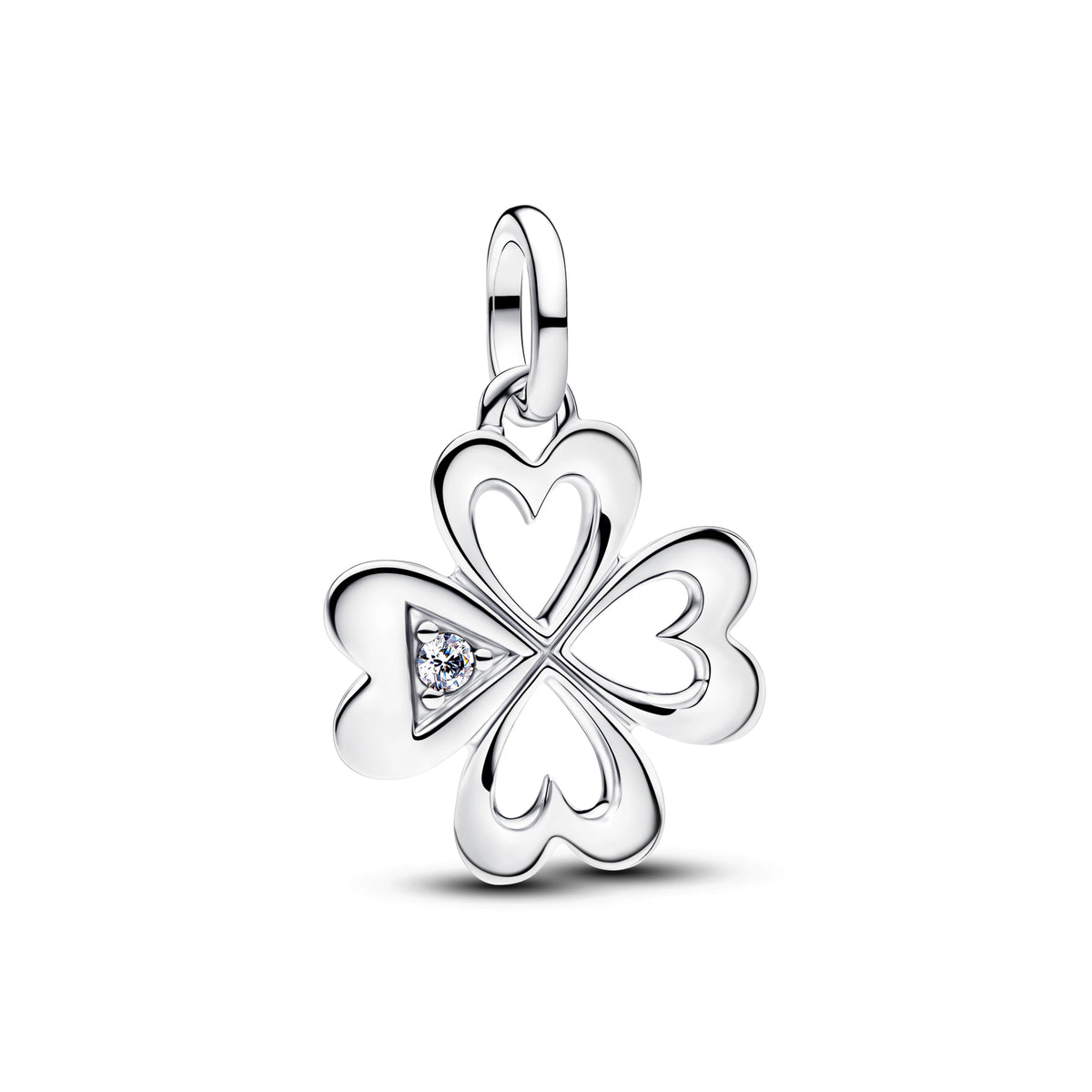 Hot Sales 925 Sterling Silver Pink Flower heart Ear Stud Ring Pendant Bead fit DIY Women's Bracelets Necklaces Jewelry Gifts