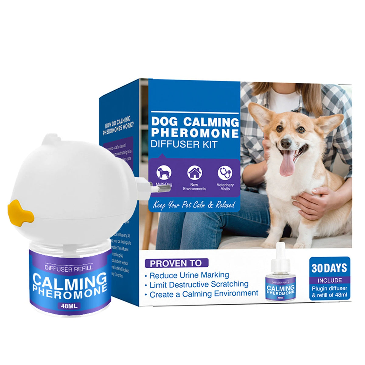 Cat Pheromones Calming Diffuser Refill Reduce Fighting Relieve Stress Refill Natural Cat Calming Diffuser Refills Pet Supply