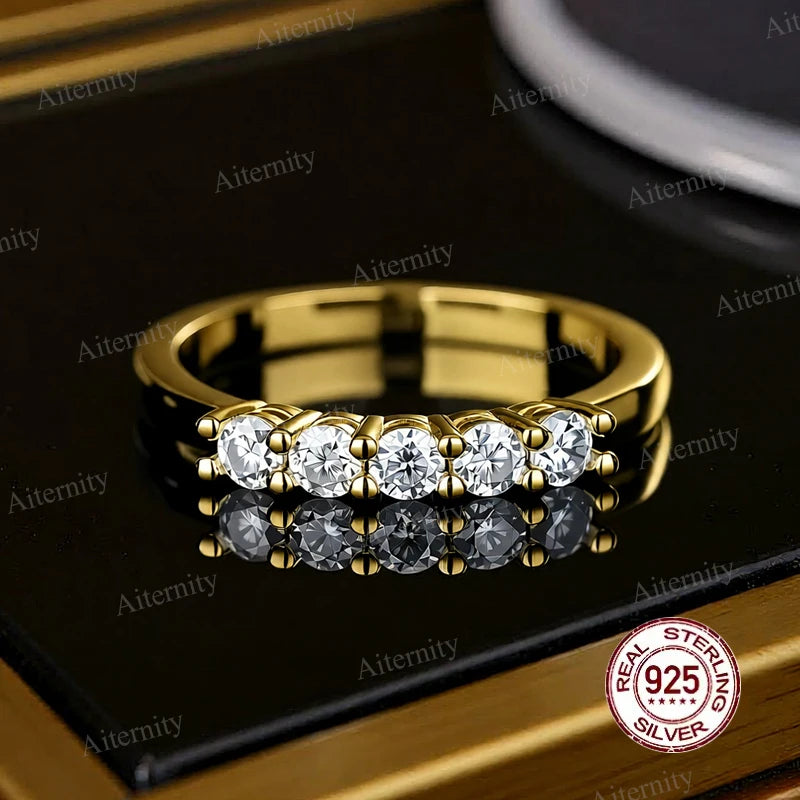 Wholesale Moissanite And Zircon Unisex Rings 100% Real S925 Silver Ring D VVS1 For Men and Women Luxury Brilliant