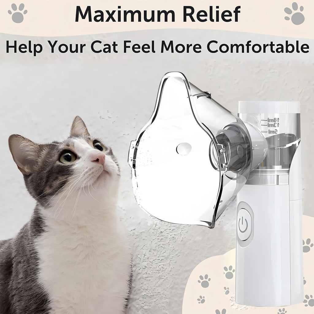 Smart Home Use Pet Nebulizer for Cats & Dogs - Easy-to-Use Animal Nebulizer for Respiratory Relief & Pet Health