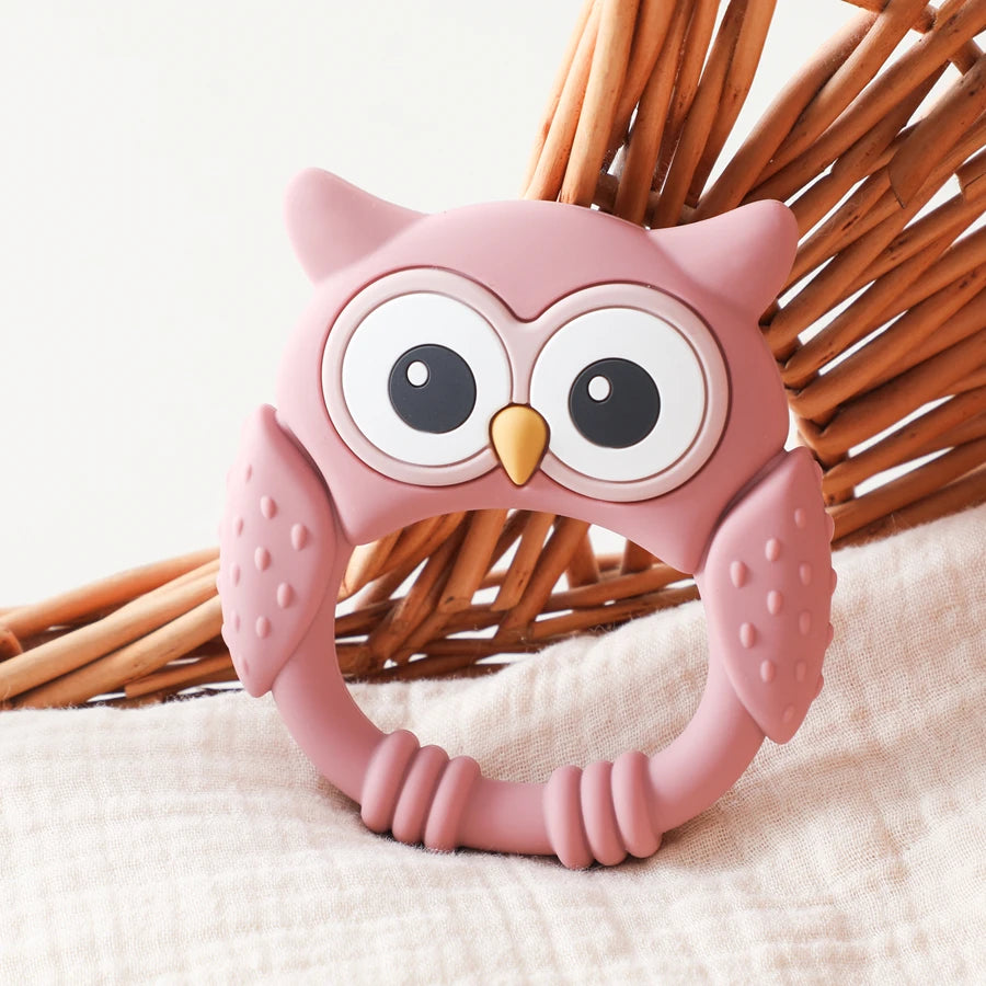 1PC Baby Silicone Teether Toys Food Grade Silicone Teething Animal Dental Teething Goods for Newborn Soothing Nursing Toys