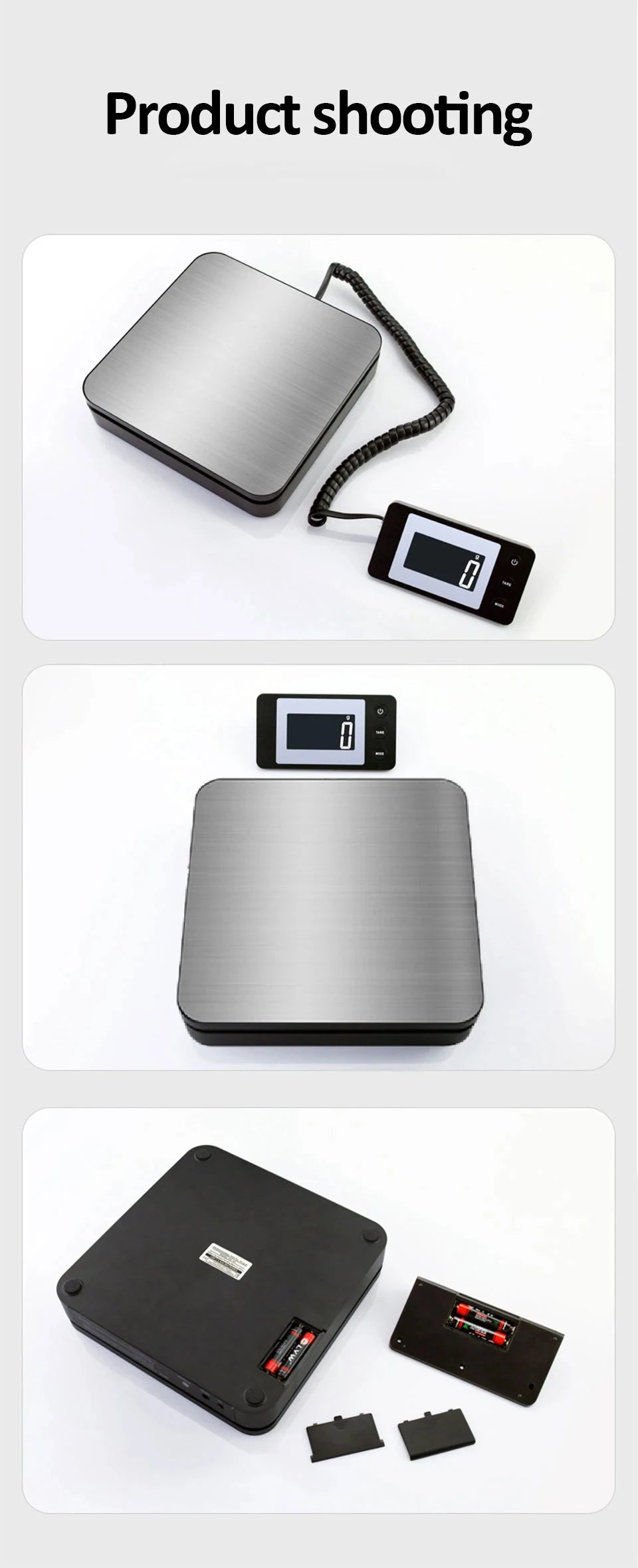 Electronic Platform Scale 50kg/2g High-precision Digital Scale Wired/Wireless Parcel Pet Express Zero/Tare Kitchen Weighing Tool