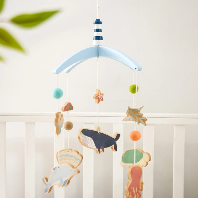 Baby Crib Cartoon Bear Mobile Rattle Toy January To December Hanging Bed Bell Newborn Soothing Toy Moving Musical Toy Baby Gift