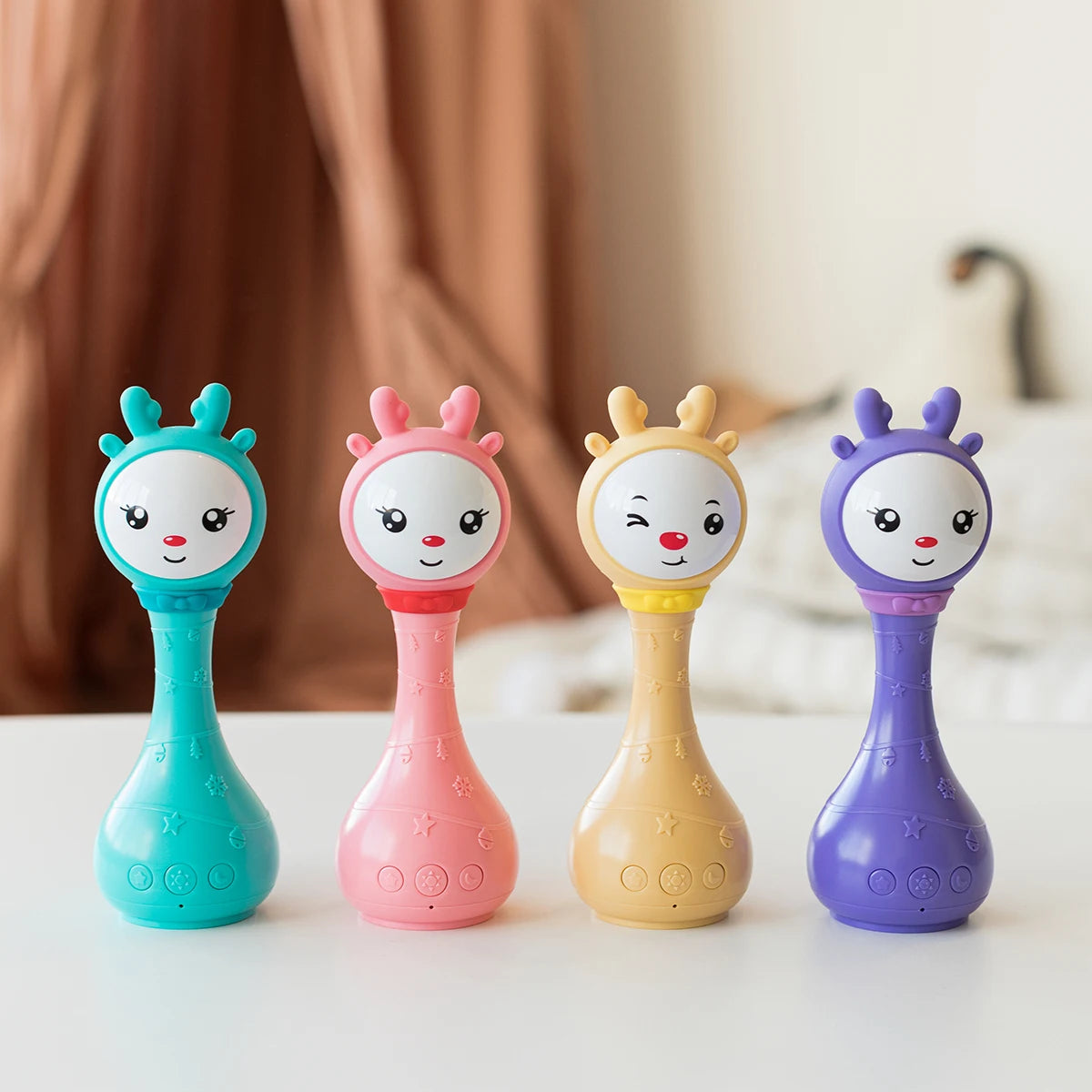 Baby Music Teether Rattle Toy for Child 0-24 Education Mobile Kids Bed Bell Newborn Stroller Crib Infant Pacifier Tear