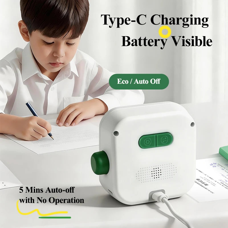 Upgraded Visual Timer Rechargeable Digital Countdown Kitchen Mechanical Cooking Timer Management Tool for Home School Office