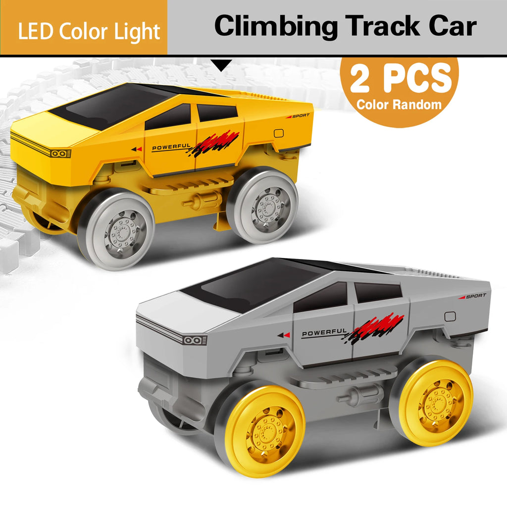 Magical Climbing Race Track Car Toy Vehicle LED Light Electronics Car Tracks Toy Parts Car for Children Boys Gilrs Birthday Gift