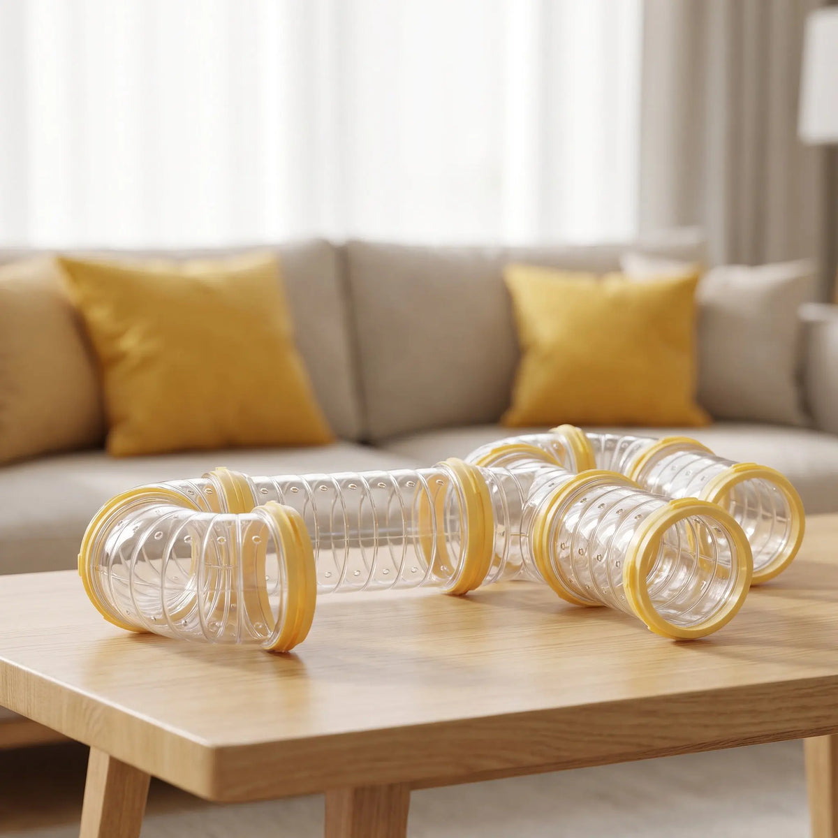 Hamster Cage Tunnel Tubes Set Clear Plastic Pipes Small Animal Tunnel Toy Ferret Climbing Tube Connector Accessories for Mice