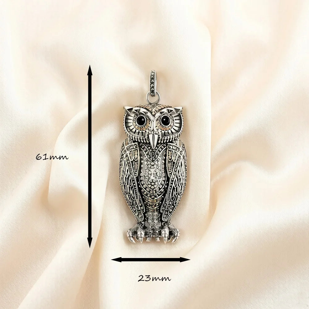 Pendant Owl,Brand New Fashion Trendy Jewelry Europe 925 Sterling Silver Accessories Cute Soul Gift For Woman