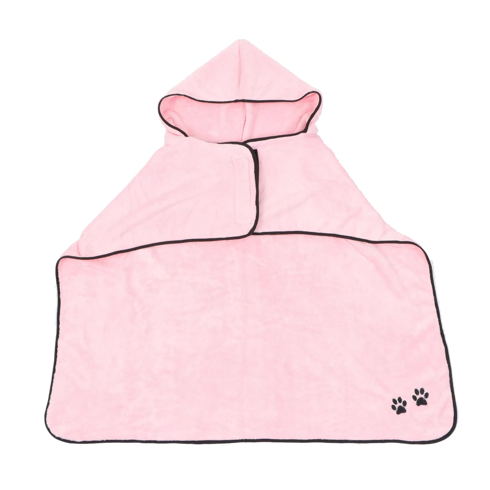 Pet Bathrobe Thick Coral Fleece Absorbent Warm Shower Towel Puppy Bathrobe Convenient Drying Pet Bath Accessories for Winter