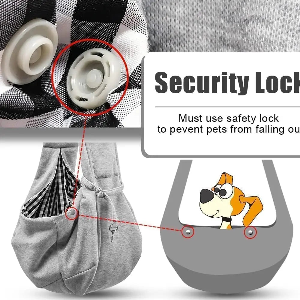 Gray Small Dog Chest Backpack 3-10 Portable Classic Pocket Pet Carrier with Shoulder Strap for Outdoor Use