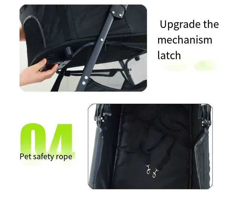 Pet Car Strollers 3in1 Lightweight Foldable Specifically Designed for Walking Dogs Infants Medium-sized Small Dogs Cats Outdoor