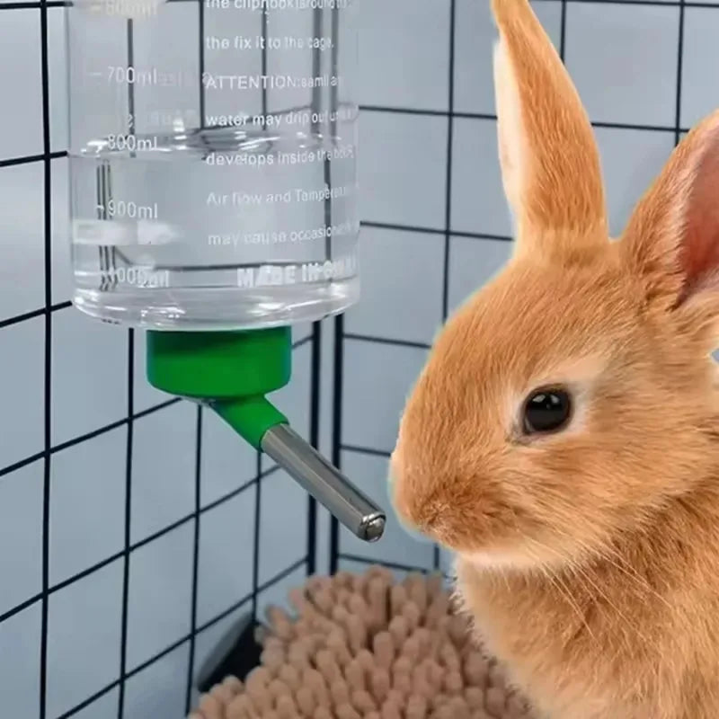 Rabbit Water Bottle Dispenser Large Capacity Guinea Pig Drinking Feeder Bowls Cage Hanging Fountain Hamster Chinchilla Supply