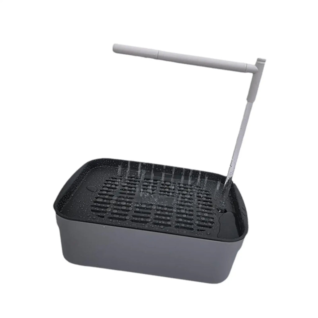 Automatic Bird Bath Tub with Running Water for African Grey Ferret Cockatiel