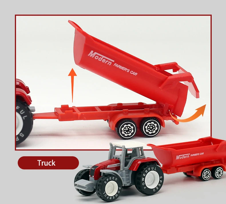 1 pcs Mini Farm Vehicles Diecast Inertia Car Toys Model Engineering Sprinkler Car Model Tractor Engineering Model for Kids Gift