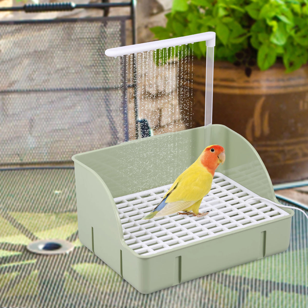 Automatic Pet Birds Parrots Bath Circulating Water Bathtub USB Electric Parakeet Bathtub Shower Fountain birds supplies