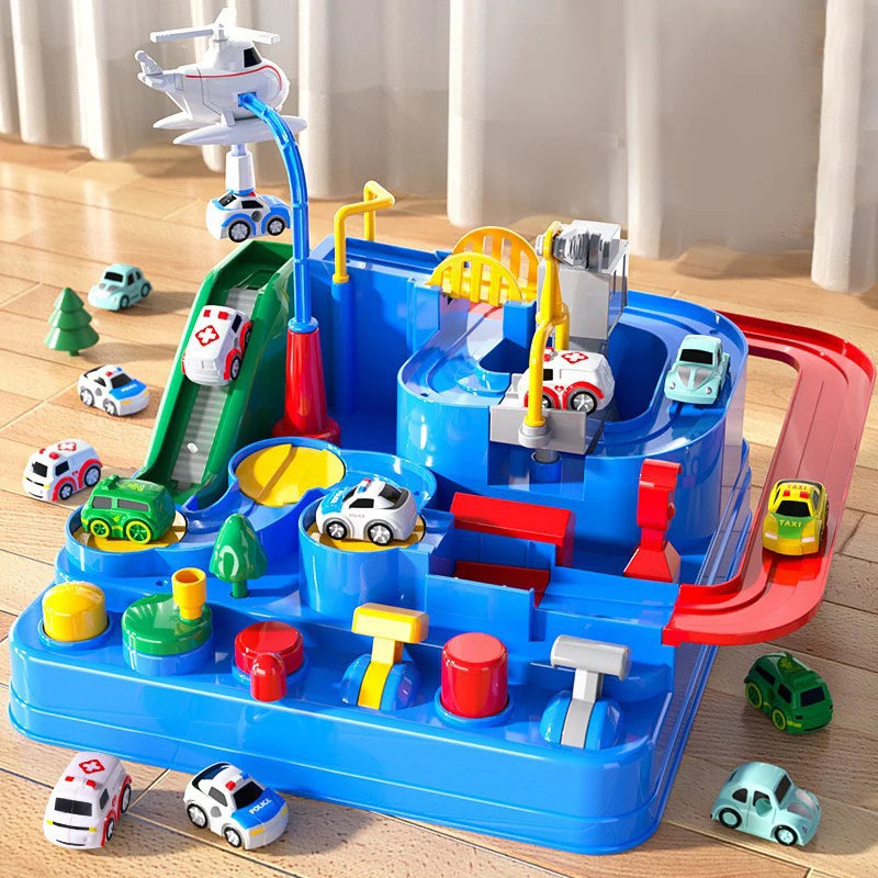 Children Racing Rail Car Model Educational Toy Track Adventure Game Brain Mechanical Interactive Train Suit Space Rocket Boy Toy