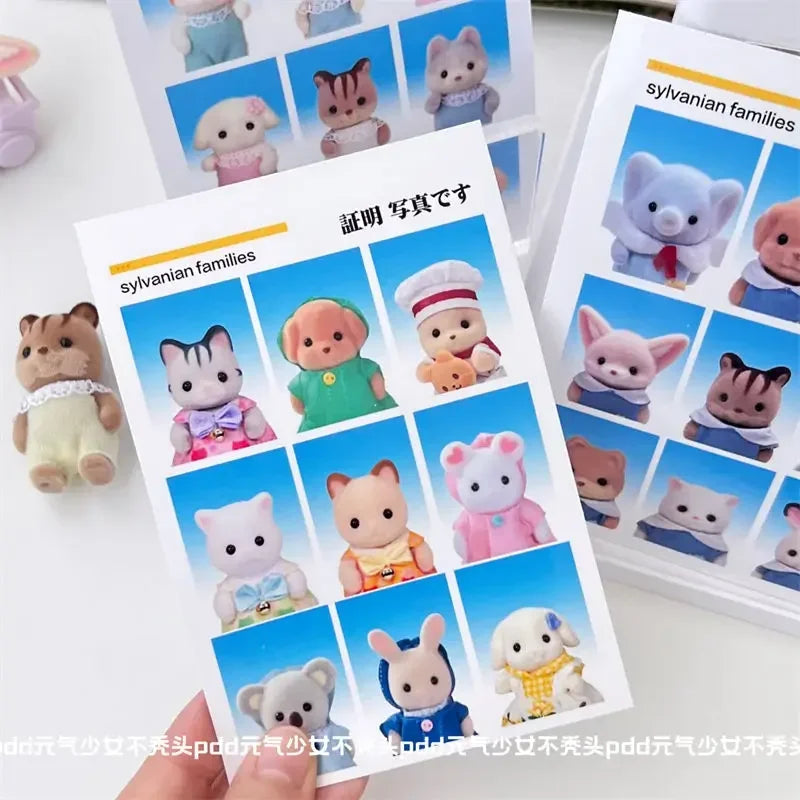 Sylvanian Families High-looking cute ID photo sticker mobile phone hand account decoration waterproof DIY sticker big head photo