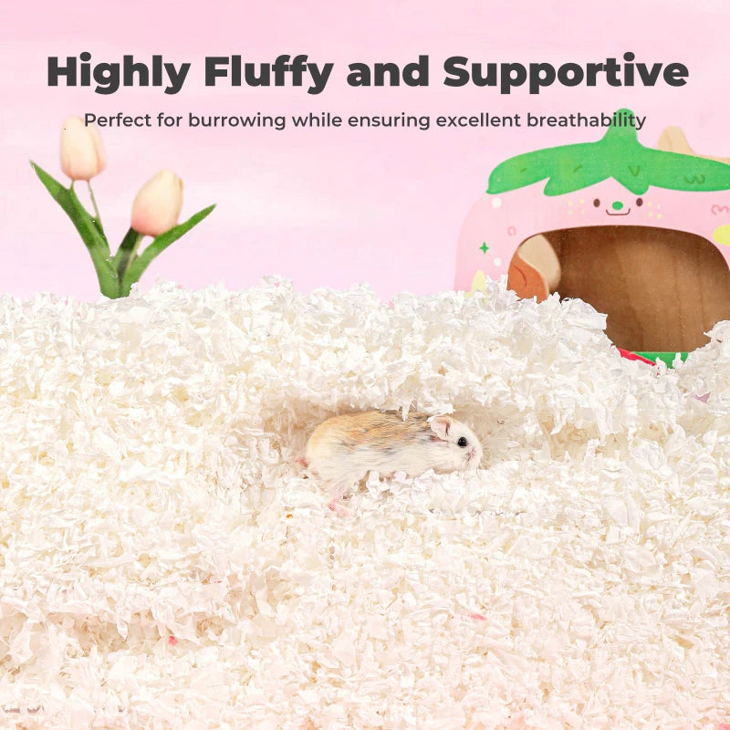 10L/400g Cozy Hamster Bedding Absorbent & Odor-Control Paper Cotton for Syrian Hamsters - Cage Litter & Nesting Material