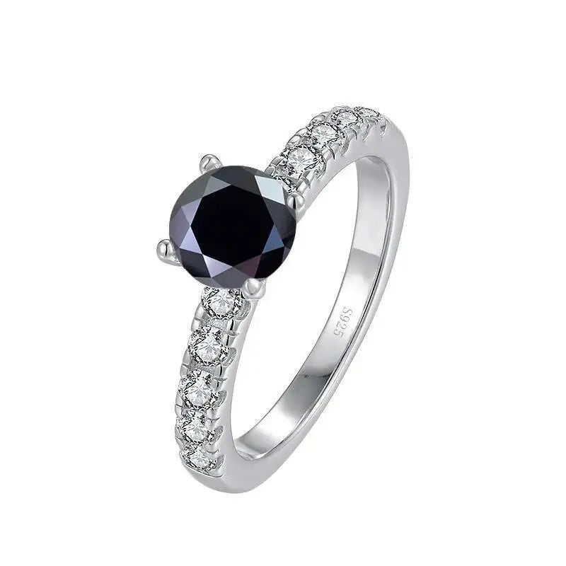 1.0 Carat Simple Design Moissanite Ring with 4 Claw S925 Sterling Silver Women's Engagement Band Fashion Fine Jewelry Gift