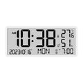 LCD Display Multifunctional Wall Clock Simple Modern Alarm Clock Large Screen Temperature Humidity & Electronic Clock