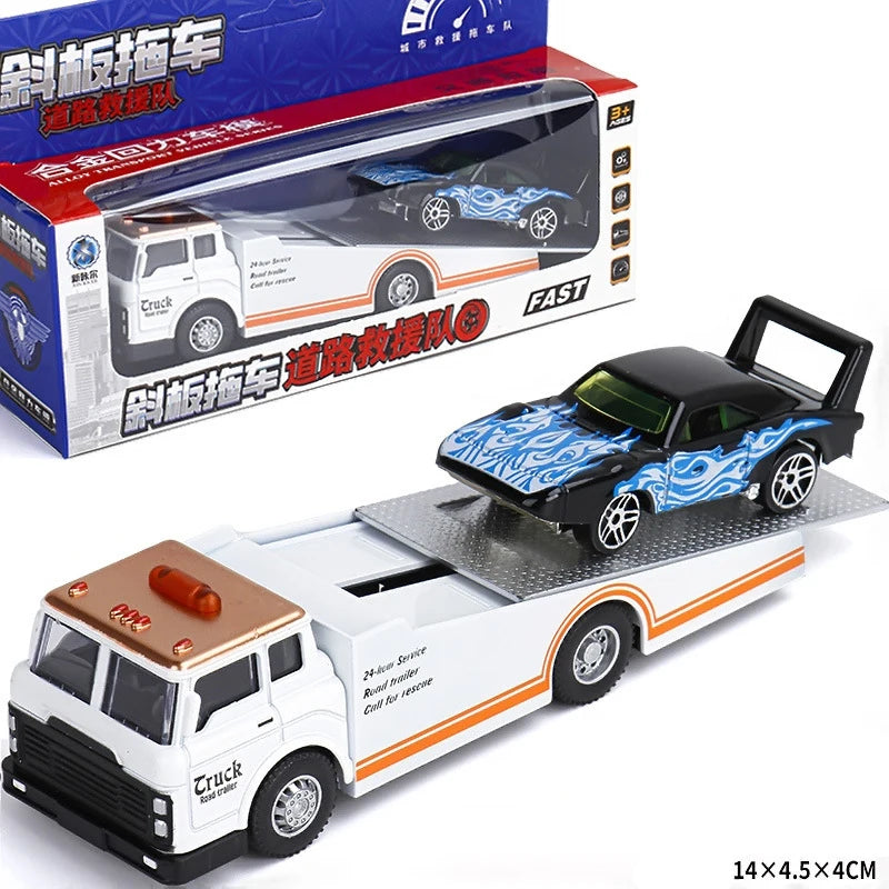 1:64 Scania Container Truck American Container Truck Alloy Diecast Model Car Home Decoration Ornaments Collections Hobby Holiday