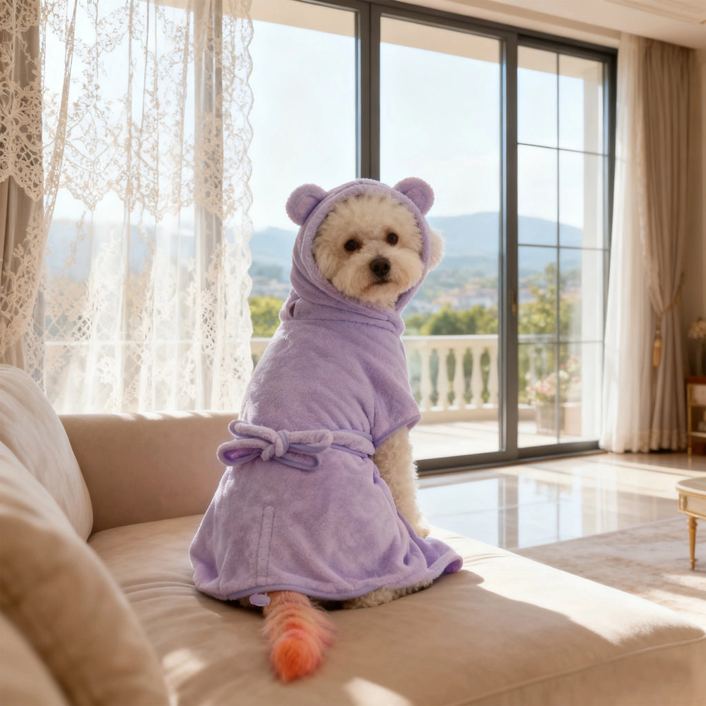 Quick Drying Soft Pet Bath Towel Robe Absorbent Soft Pet Bathrobe Dog Bath Towel for Small Big Medium Dogs and Cat
