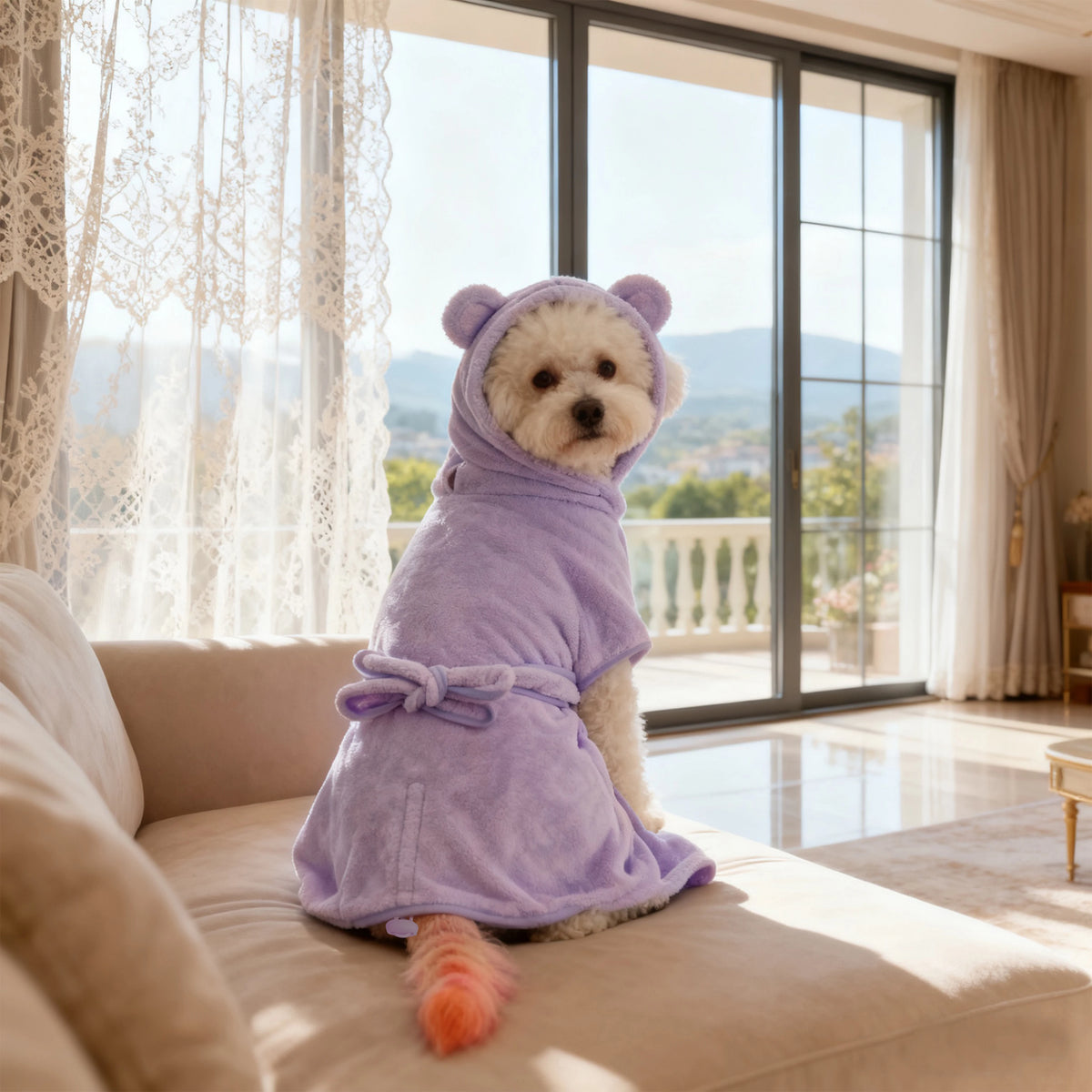 Quick Drying Soft Pet Bath Towel Robe Absorbent Soft Pet Bathrobe Dog Bath Towel for Small Big Medium Dogs and Cat
