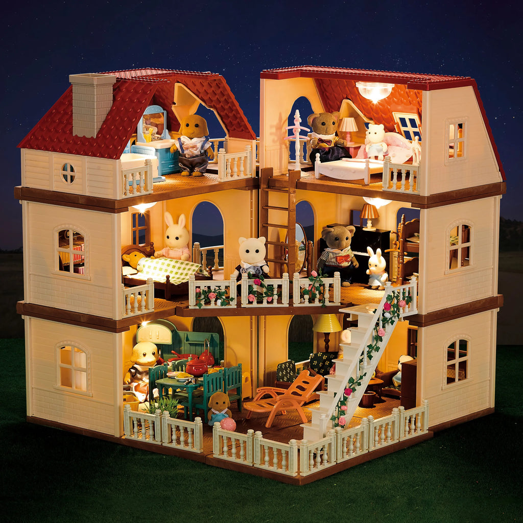 Toys Doll Forest Family Montessori Kitchen Miniature Doll House 1/12 Toy Kitchen Accessories Dollhouse Furniture Toys for Girls