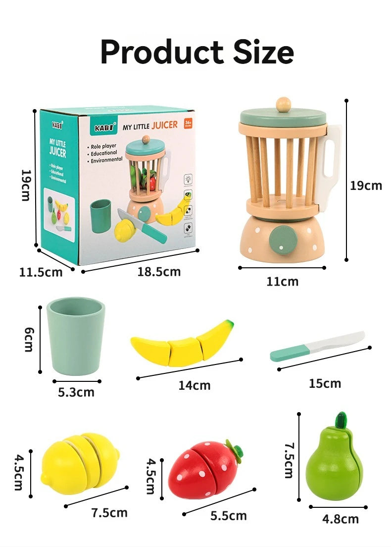 Kid Wooden Kitchen Pretend Play Toy Simulation Wooden Coffee Machine Juicer Toaster Machine Mixer Early Learning Educational
