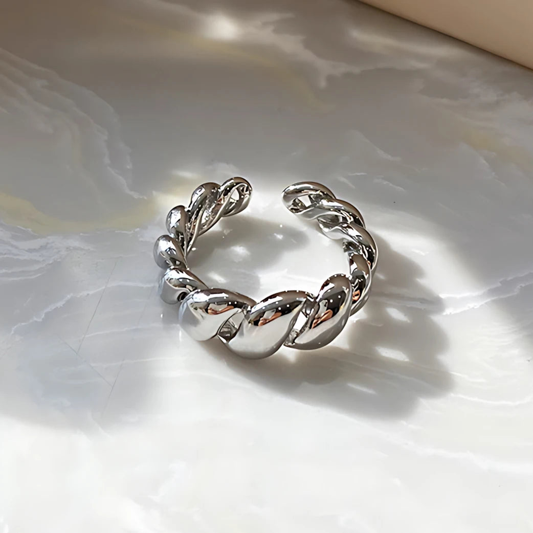 925 Sterling Silver Rings for Women Couple Minimalist Handmade Simple BIg Ring Party Jewelry Gift Prevent Allergy