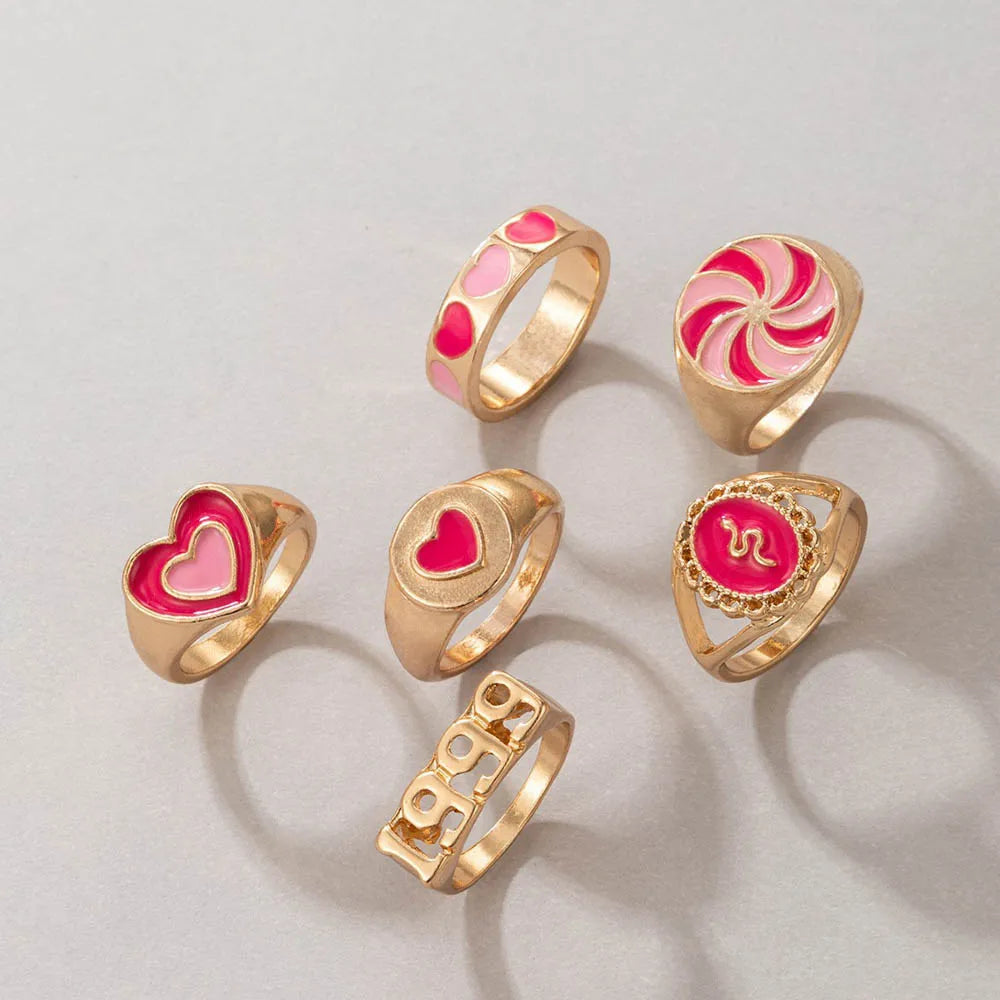10/20/30/50/100Pcs/Lot Retro Punk Bohemian Rhinestone Carve Rings For Women Mix Style Jewelry Party Gifts Accessories Wholesale